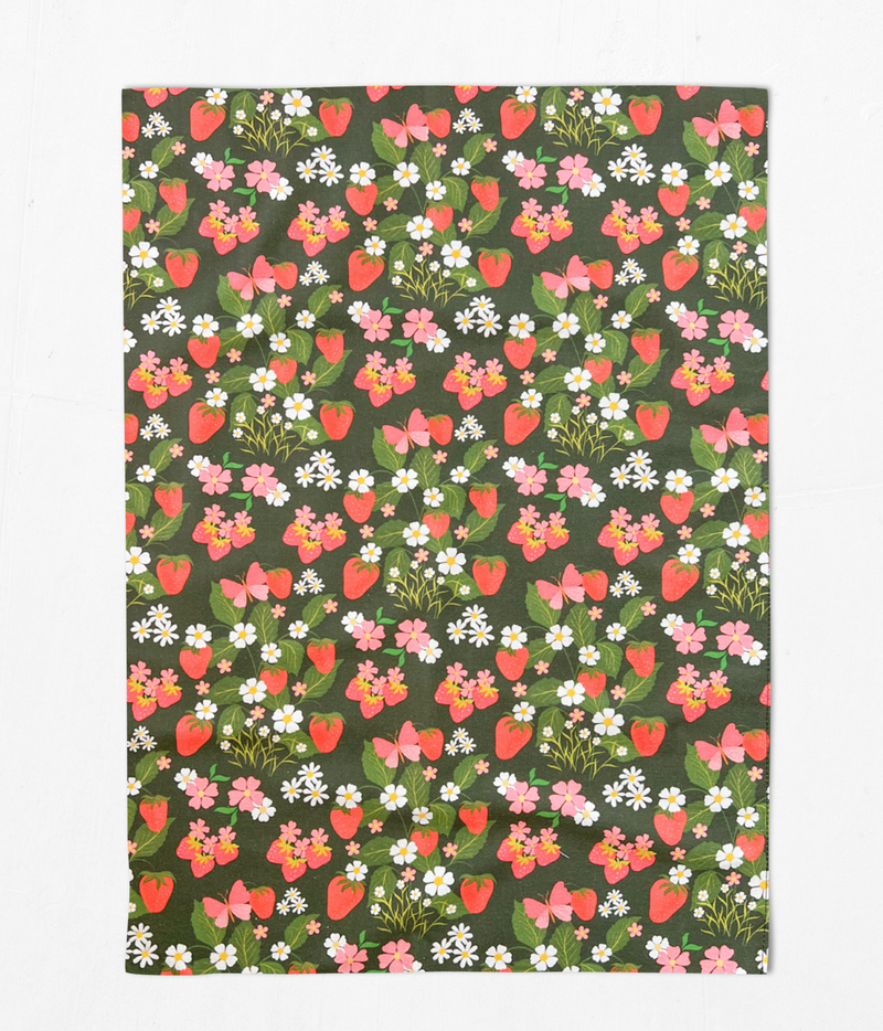 Strawberry Patch Tea Towel