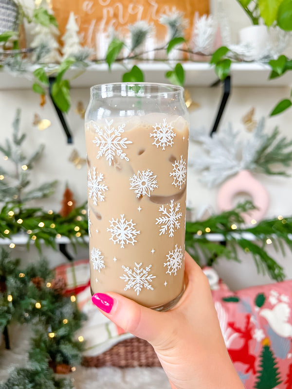 20oz Snowflakes Glass