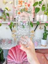 20oz Flower Quote Glass