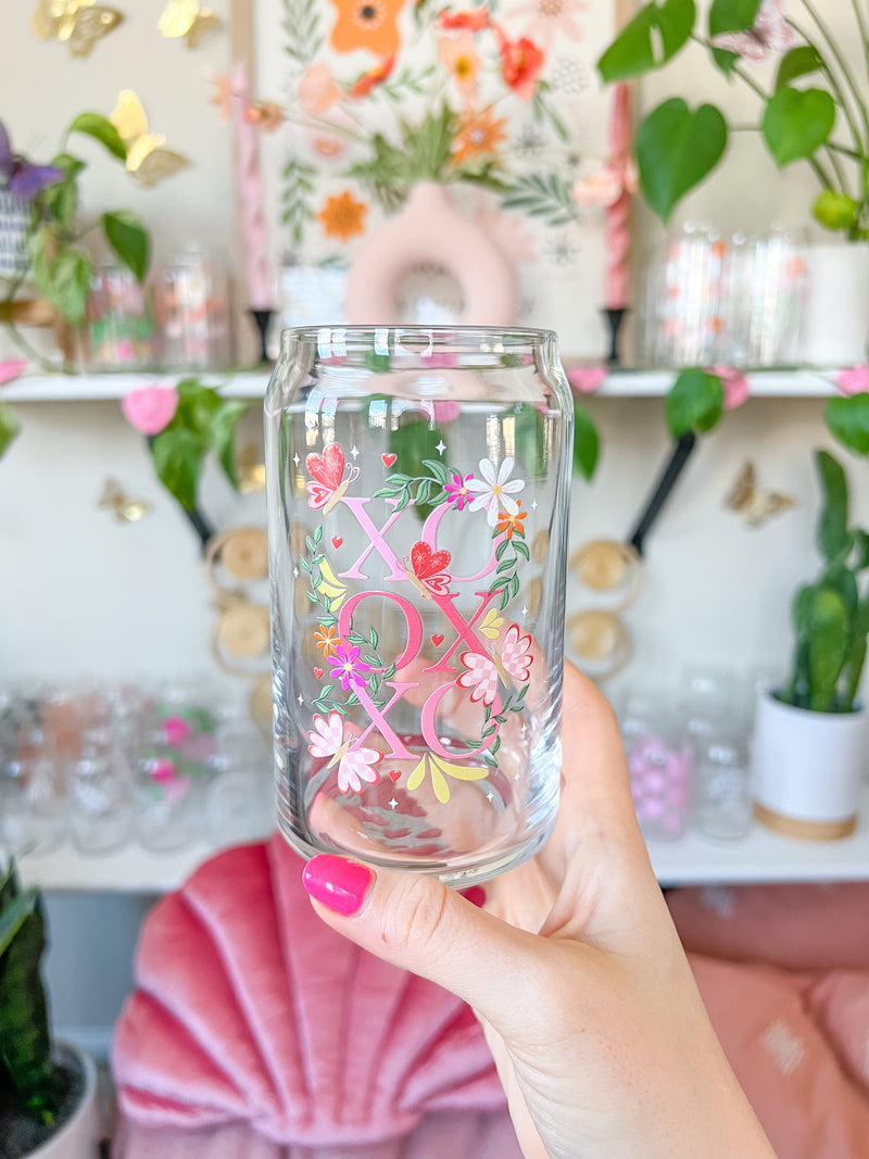 16oz XOXO Garden Glass