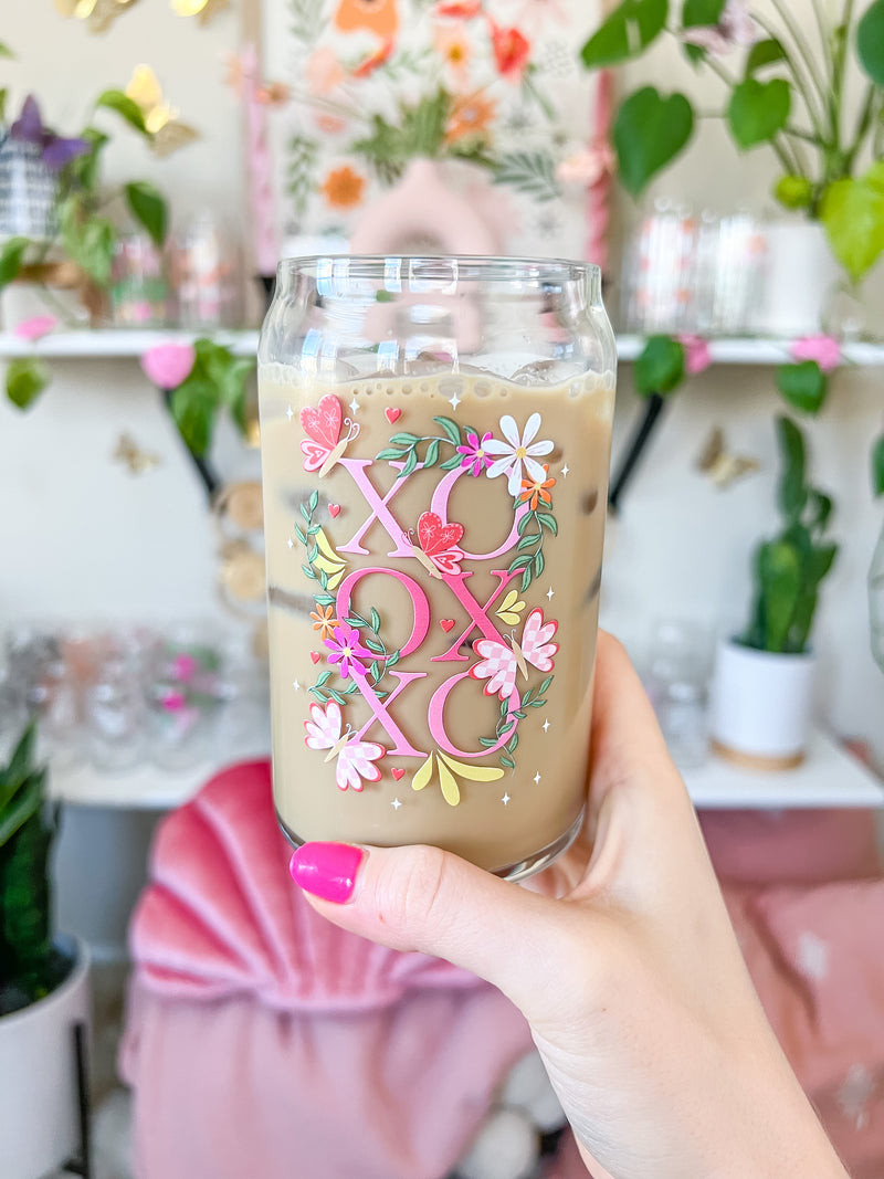 16oz XOXO Garden Glass