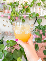 Butterfly Wine Glass