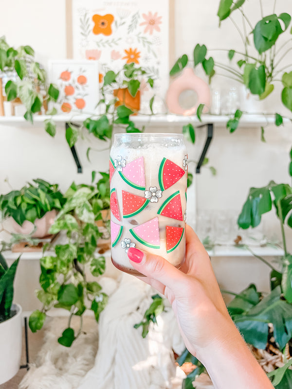 16oz Watermelon Glass